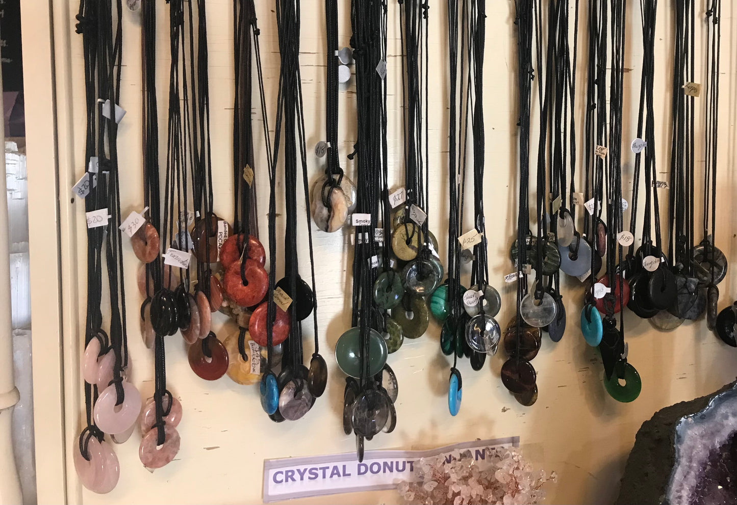Crystal Donut Pendants